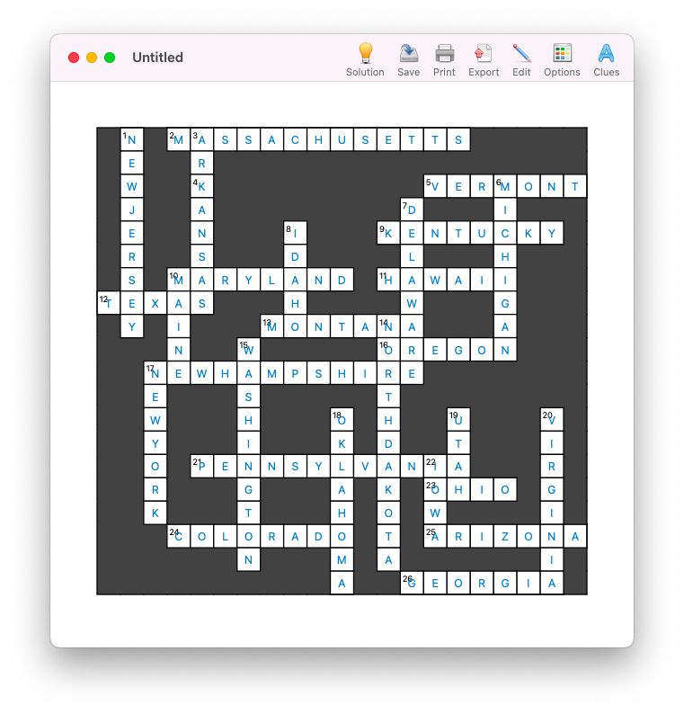 Crossword Studio screenshot